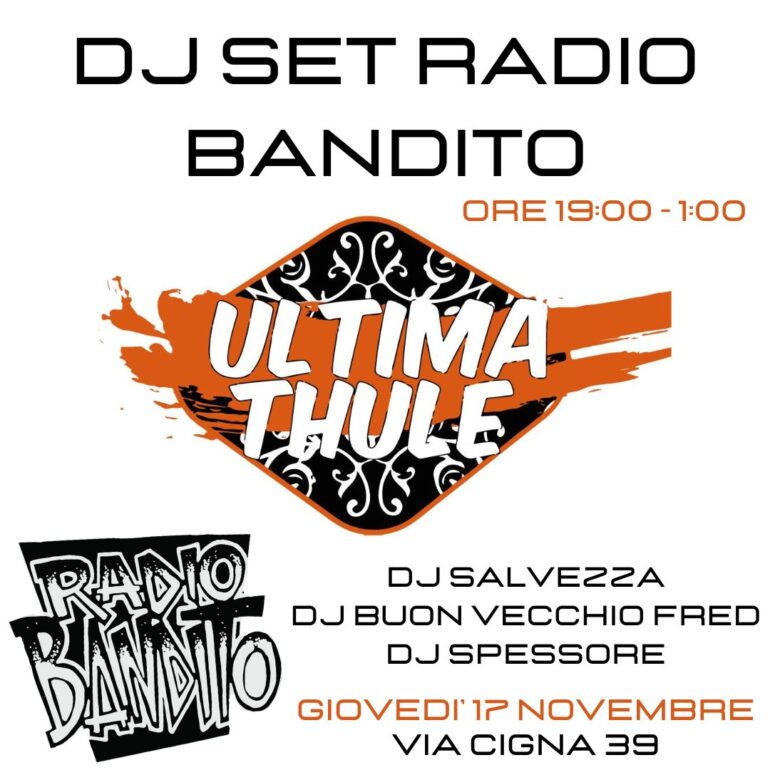 Dj Set Ultima Thule 17 Novembre