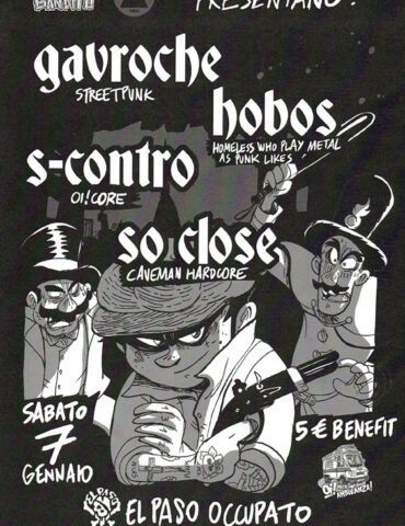 Concerto El Paso 7 Gennaio 2023 Gavroche / Hobos / s-contro / So Close