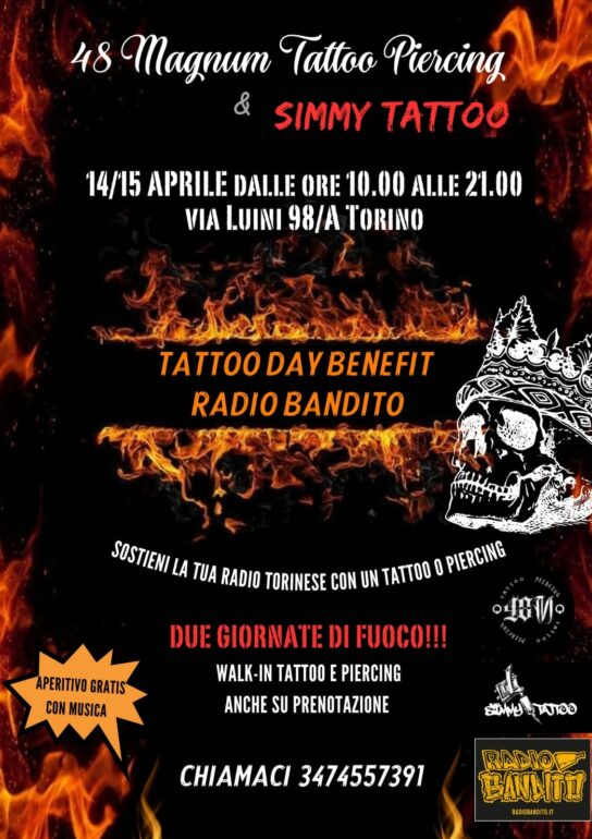 walk in benefit tattoo piercing per Radio BANDITO