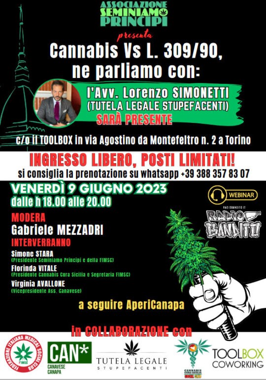 Associazione Seminiamo Principi Evento 9 Giugno 2023 Torino