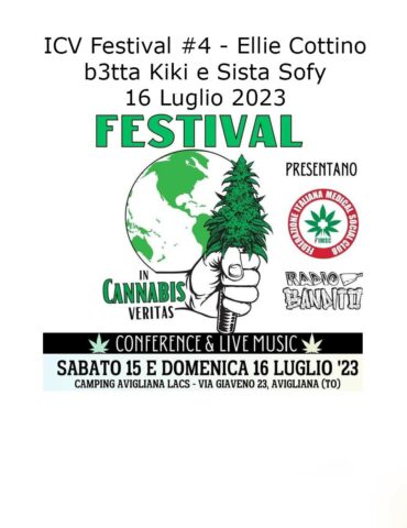 Festival In Cannabis Veritas 16 Luglio 2023 Trasmesso in diretta da Radio Bandito #4 Ellie Cottino b3tta Sista Sofy
