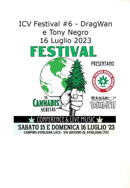 Festival In Cannabis Veritas 16 Luglio 2023 Trasmesso in diretta da Radio Bandito #5 DragWan e Tony Negro