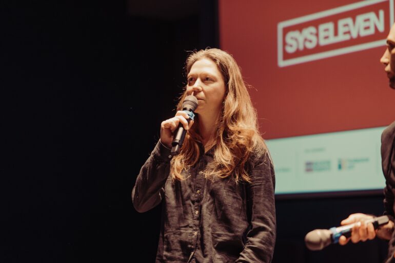 Olga Chajdas durante il Seeyousound 11