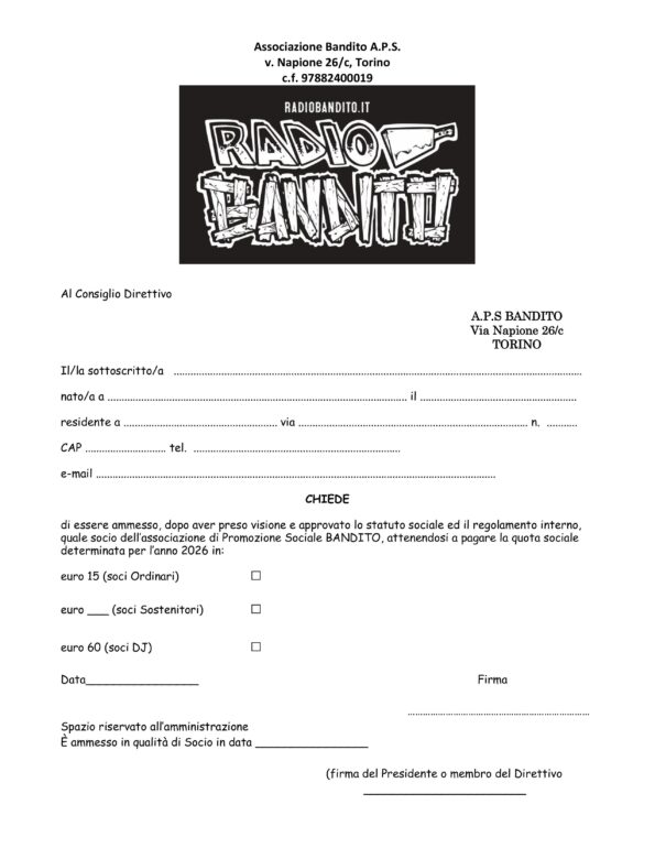 Modulo Soci 2026 Pagina 0