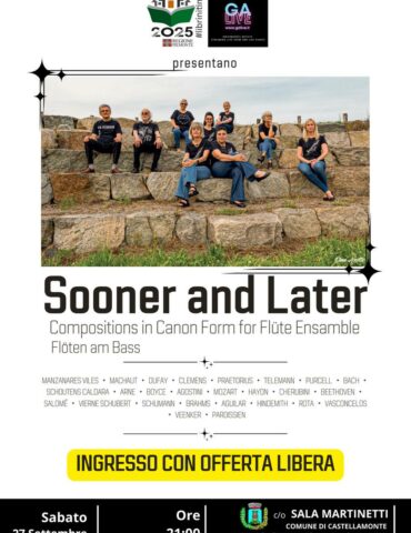 Sooner and Later Palco e Pagine 2025